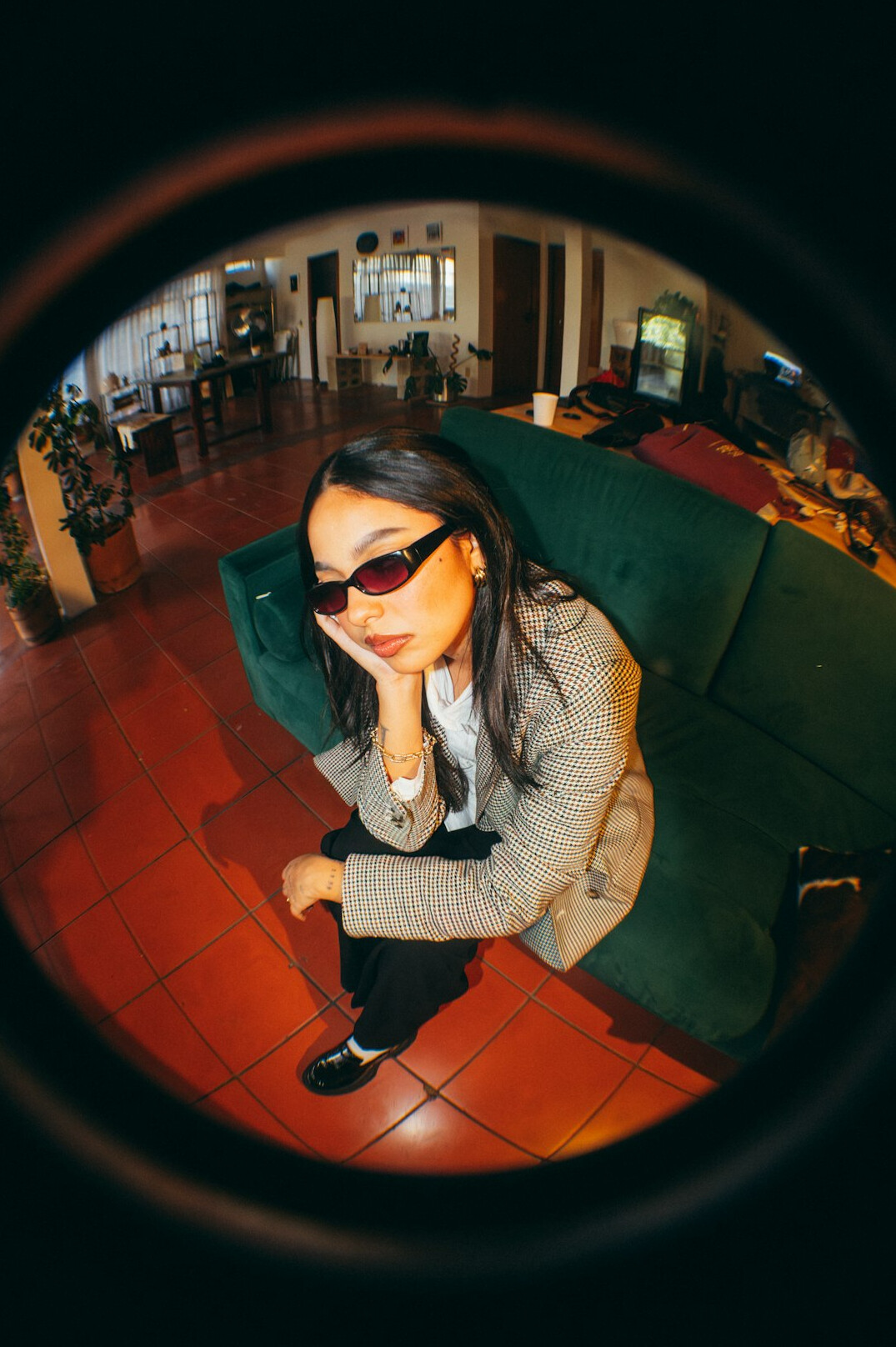Portrait of a Latina woman photographer smiling