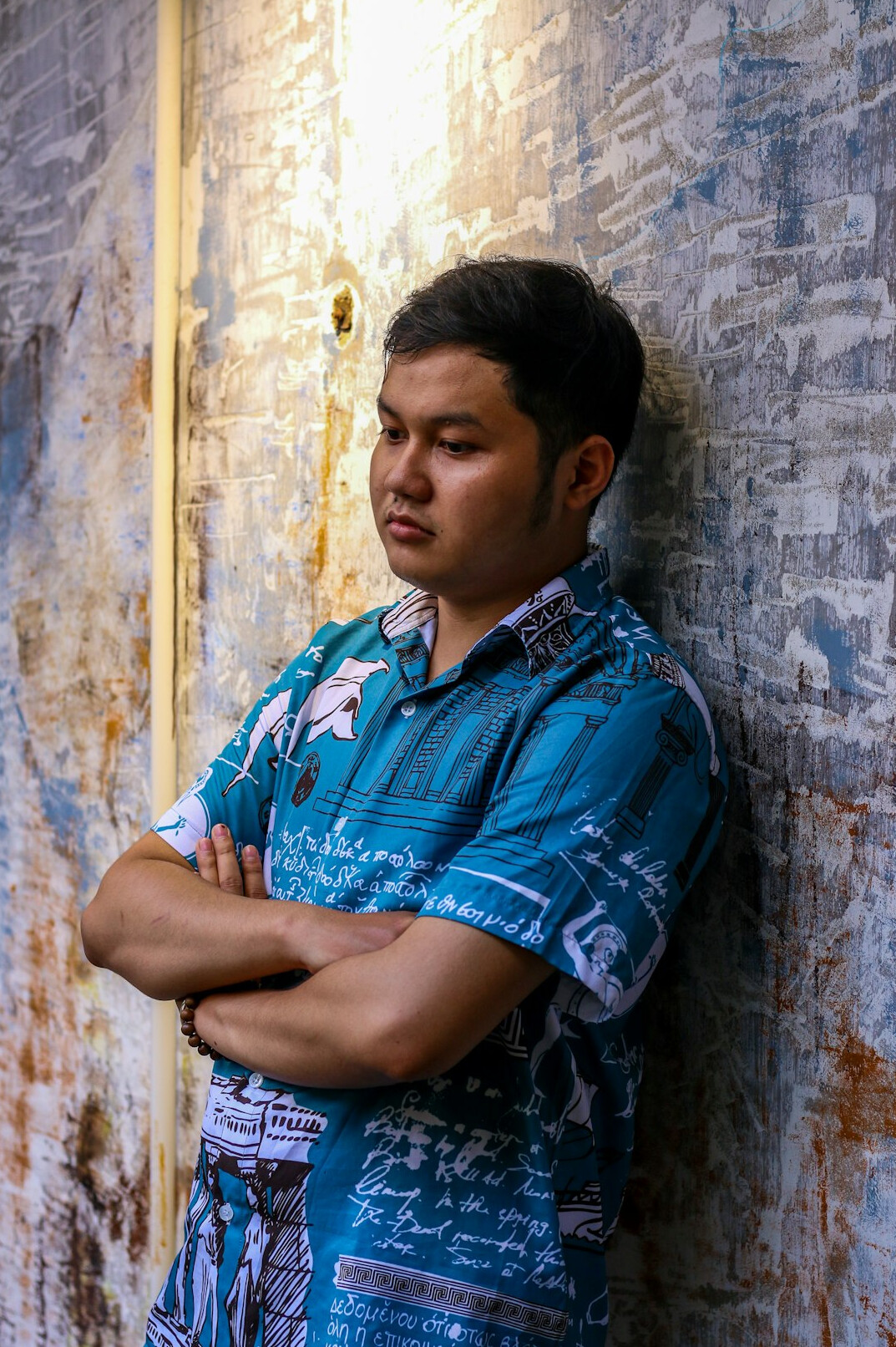 Portrait of a young Latino man writer